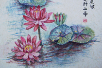 King Fisher & Water Lilies (thumbnail)